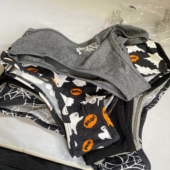 VS PINK Halloween No Show Thong Panties Large Multi 5 Pack s - Picture 1 of 2